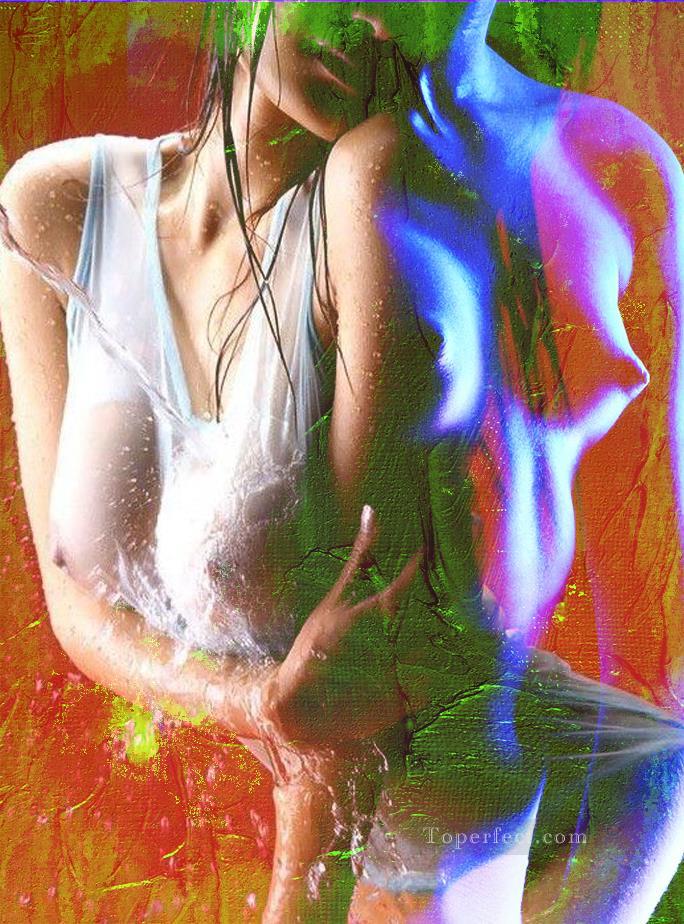 desnudo sexual decorativo impasto desnudo original Pintura al óleo